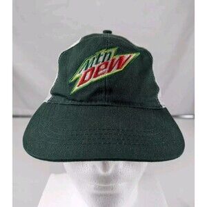 Mountain Dew Hat Spell Out Logo Soda Soft Drinks Mesh Snapback Trucker 2009
